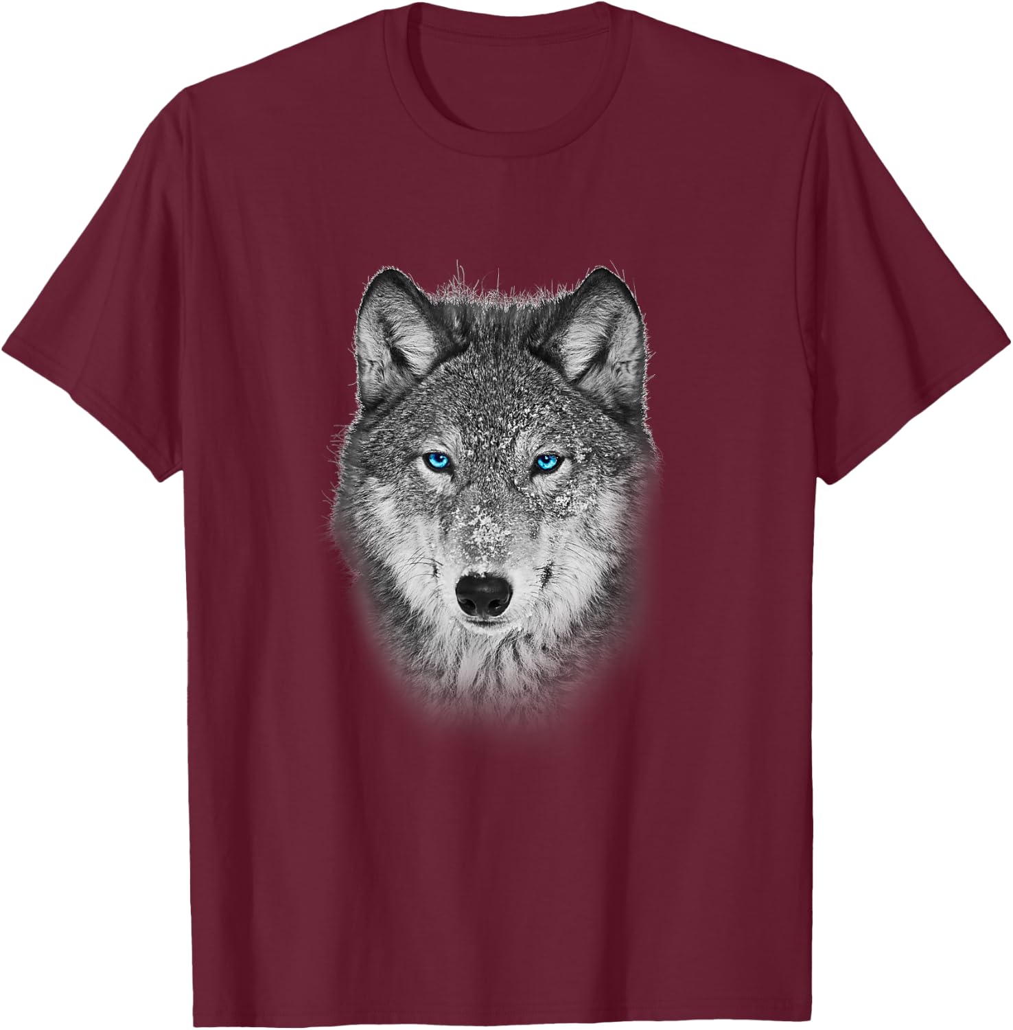 The Leader Of the Wolf Pack With The Dark Sea Blue Eyes T-Shirt - T-Shirt | Maroon