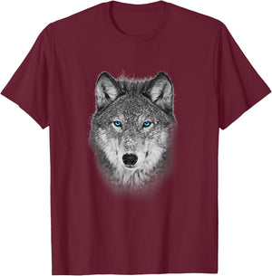 The Leader Of the Wolf Pack With The Dark Sea Blue Eyes T-Shirt - T-Shirt | Maroon