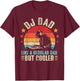 DJ Dad Like Regular Dad But Cooler Father's Day T-Shirt - T-Shirt | Maroon