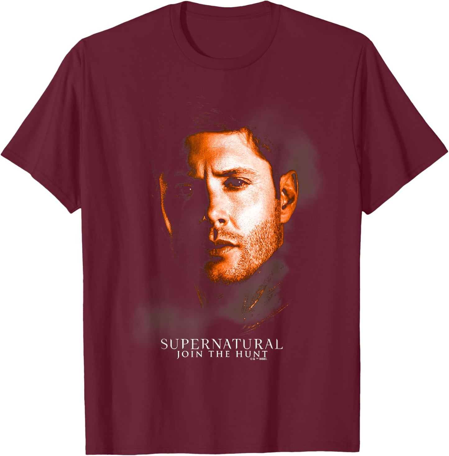 Supernatural Dean Winchester Portrait T-Shirt - T-Shirt | Maroon