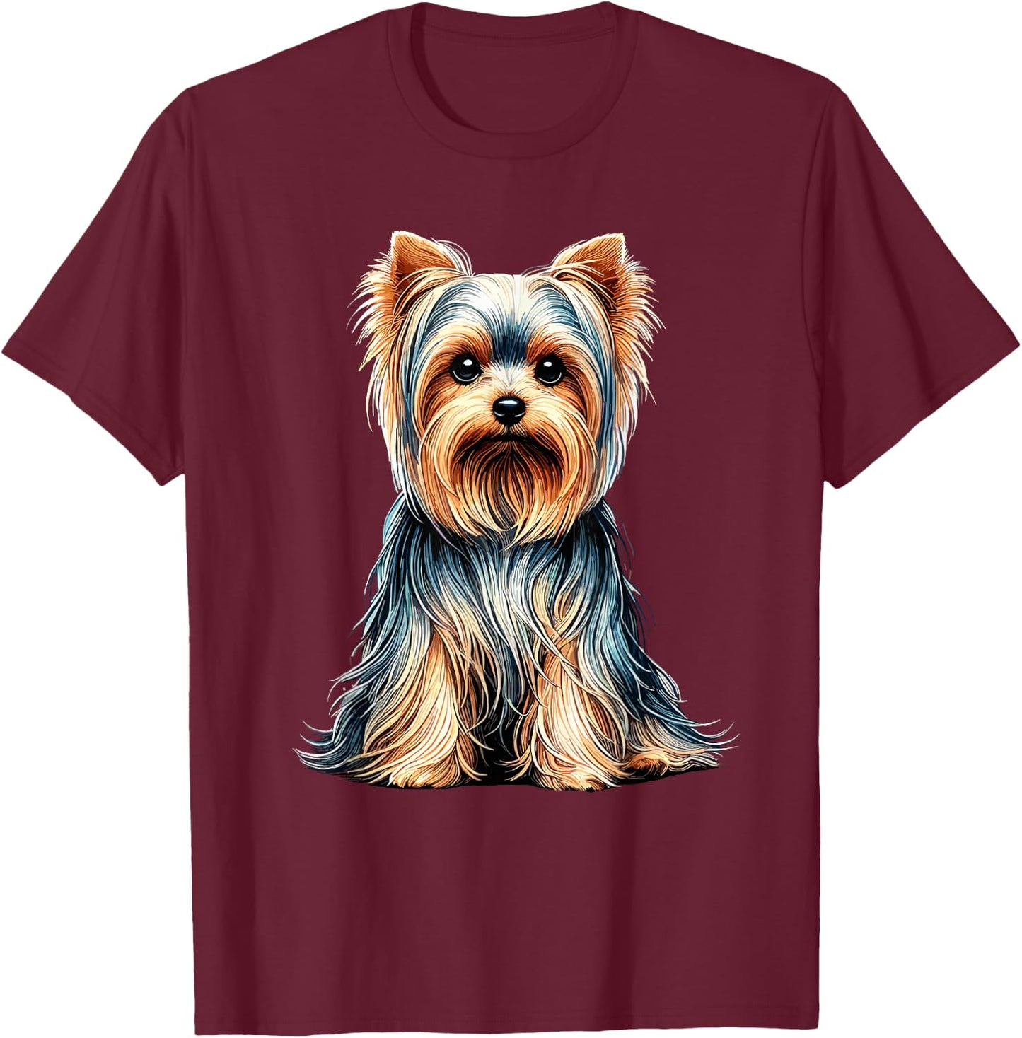 Yorkshire Terrier Terriers Yorkie T-Shirt - T-Shirt | Maroon