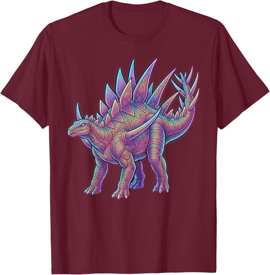 Kentrosaurus Spiked Dinosaur Late Jurassic Herbivore T-Shirt - T-Shirt | Maroon