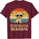 Vintage Chihuahua Grandpa Dog Lovers Father's Day T-Shirt - T-Shirt | Maroon