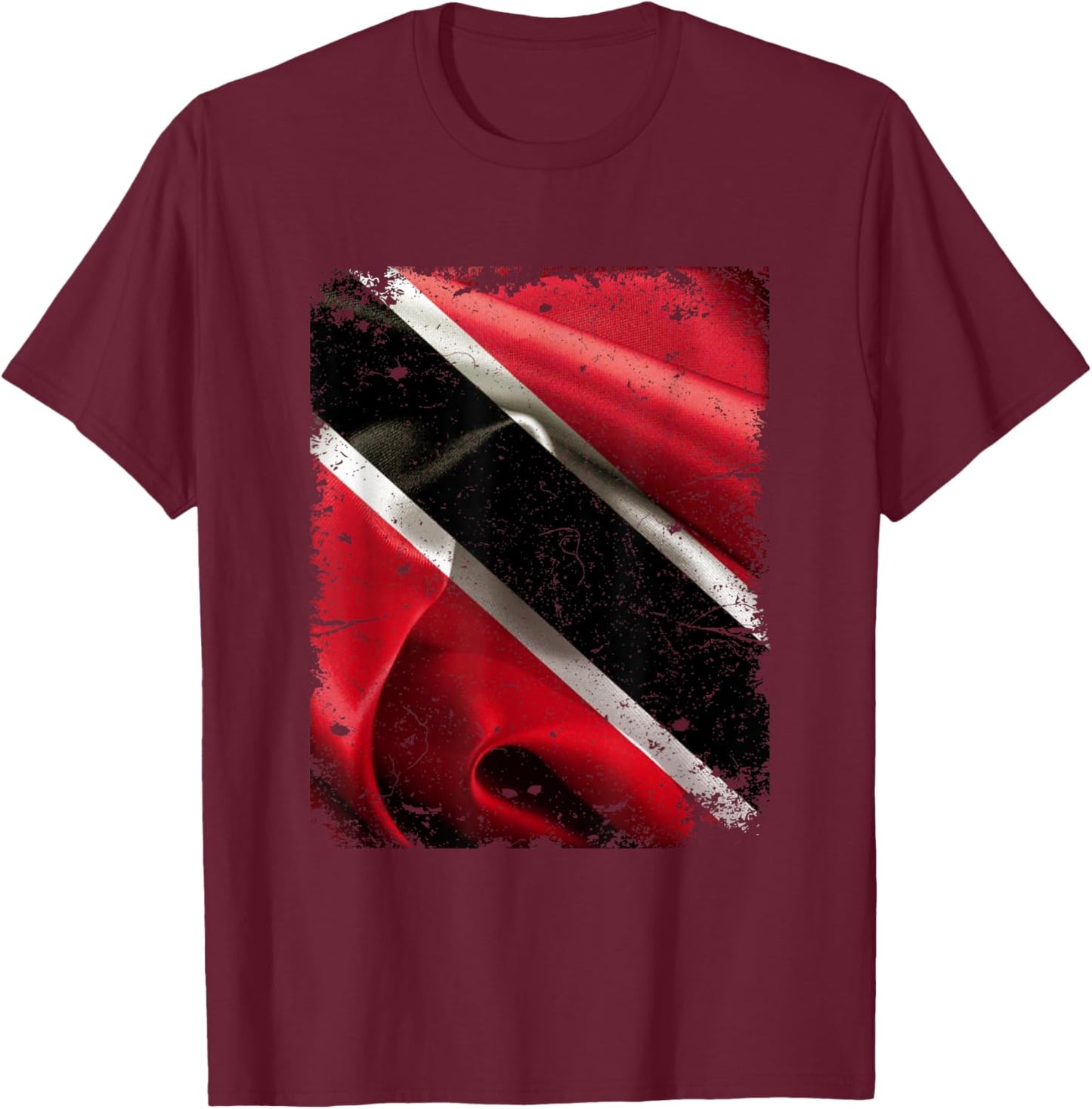 Trinidad and Tobago grunge flag soca t shirt trini T-Shirt - T-Shirt | Maroon