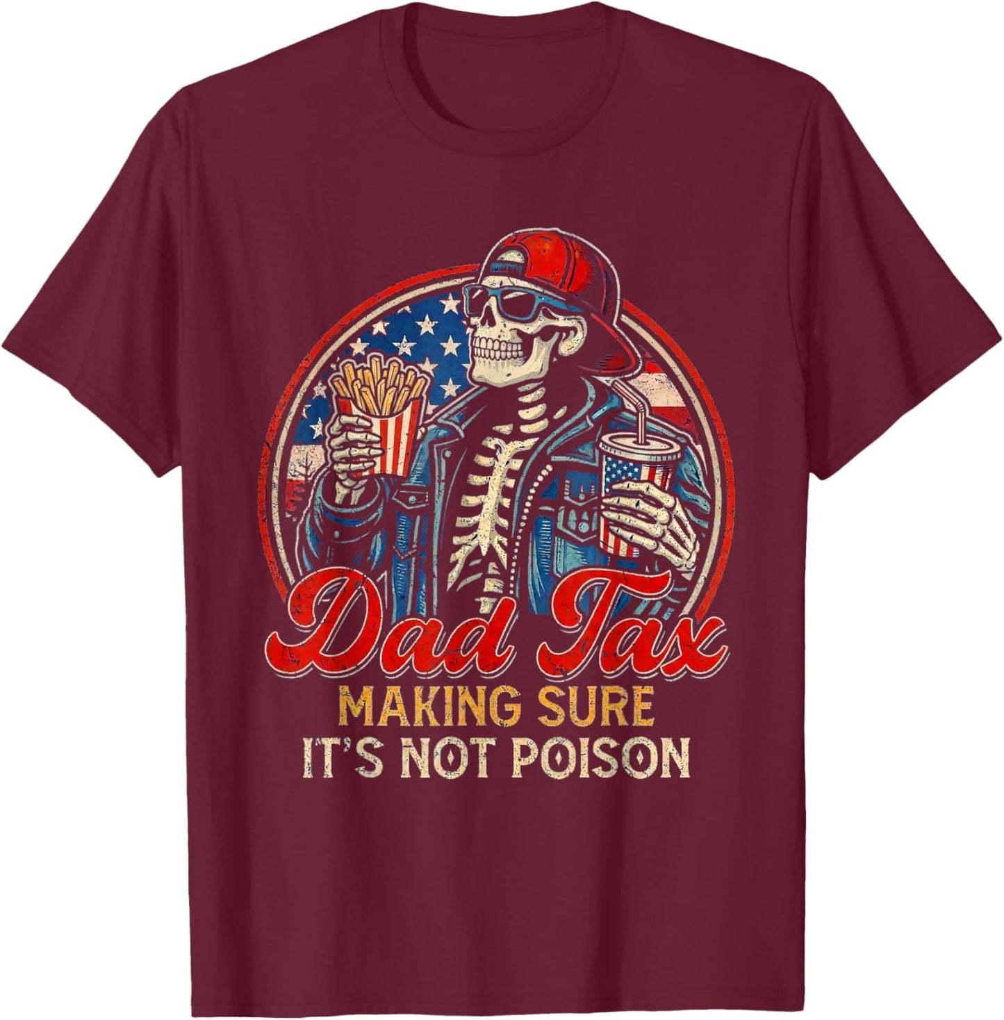 Vintage Dad Tax Definition Men Funny Father's Day T-Shirt - T-Shirt | Maroon