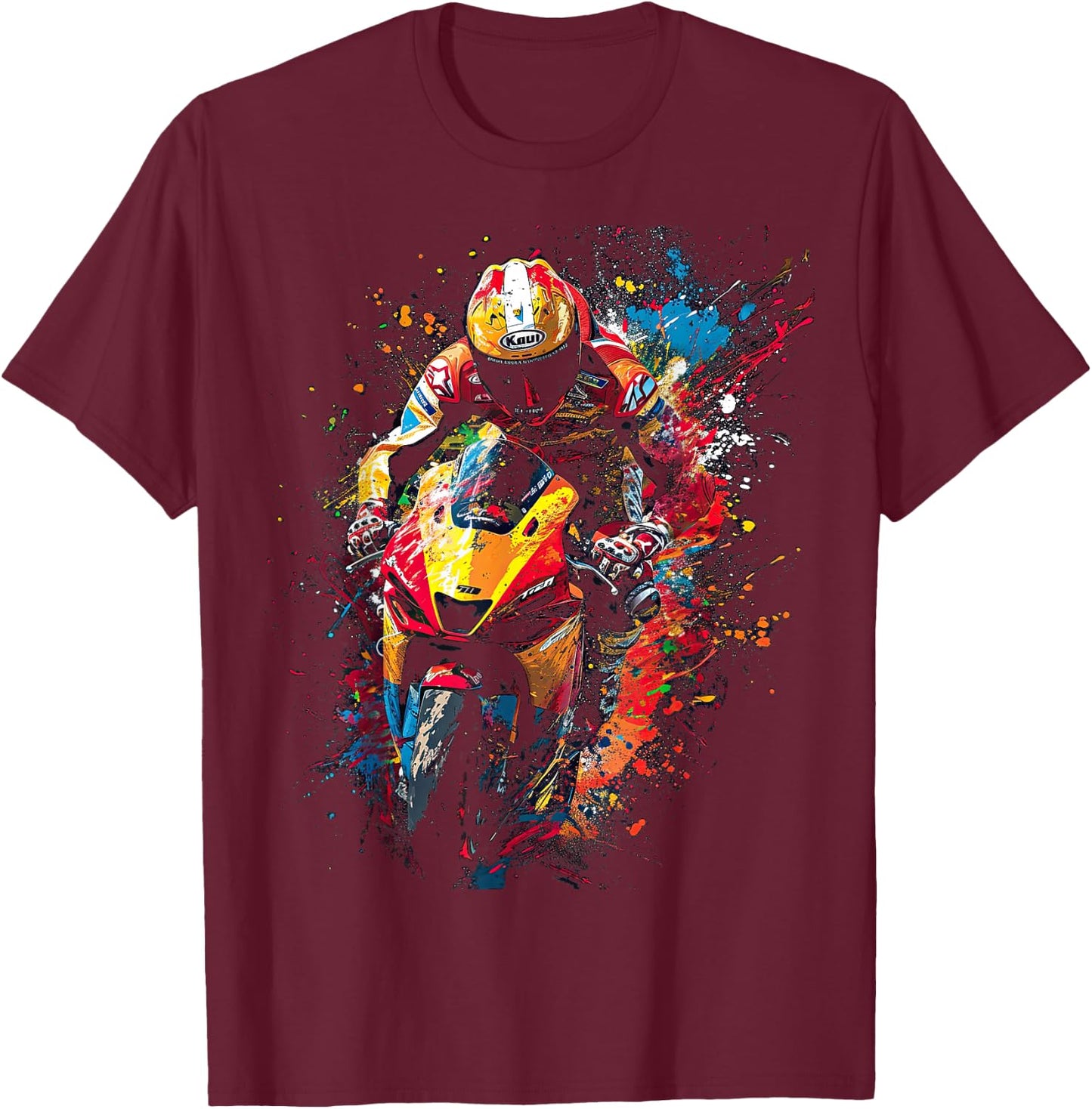 Motorrad farbiges motocross Design für Jungen T-Shirt - T-Shirt | Maroon