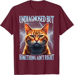 Undiagnosed But Something Aint Right Bootleg Aesthetic T-Shirt - T-Shirt | Maroon