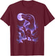 Spinosaurus Silhouette Mystical Moon Dinosaur T-Shirt - T-Shirt | Maroon