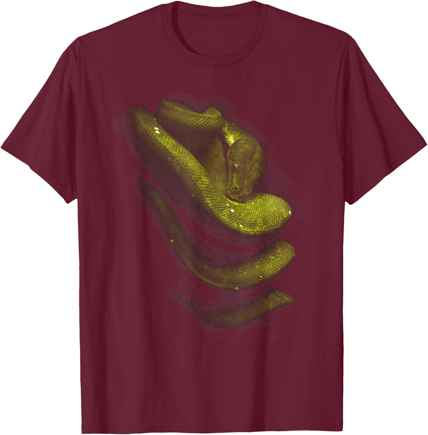 Green Tree Python Snake Owner Streetwear Reptile Keeper T-Shirt - T-Shirt | Maroon