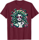 Glamorous Medusa Snake Lady Stylish Mythical Fashion Art T-Shirt - T-Shirt | Maroon