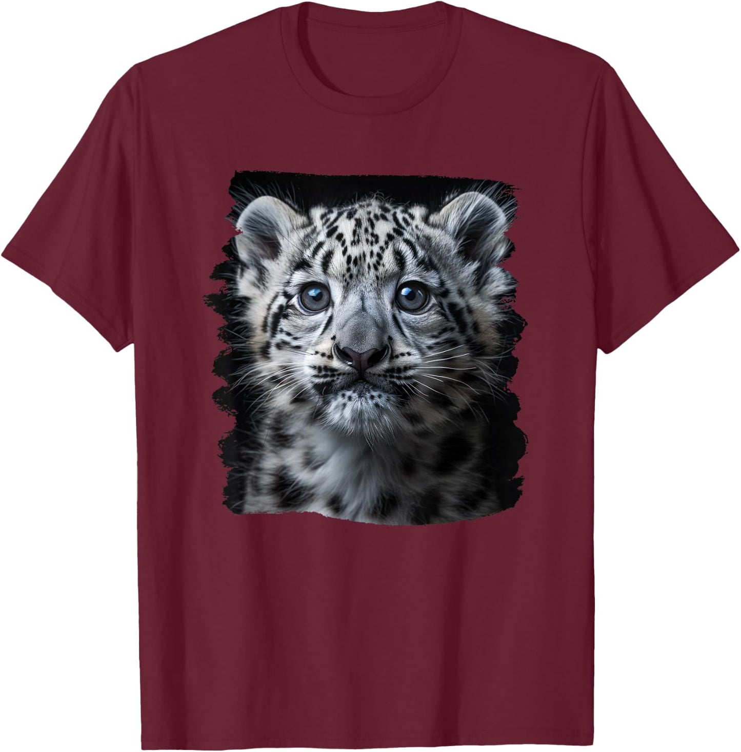 Snow Leopards Lovers Snow Leopard T-Shirt - T-Shirt | Maroon