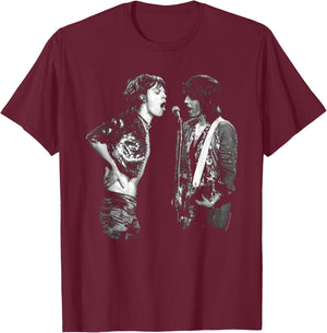 Keith Richards Mick Jagger Rolling Stones by Everard Smith , Black, S T-Shirt - T-Shirt | Maroon