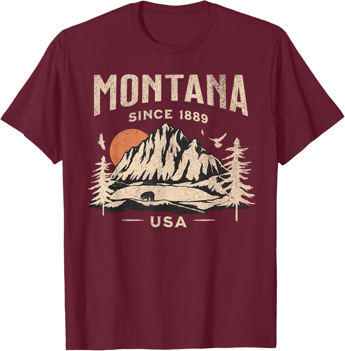 Montana T-Shirt - T-Shirt | Maroon