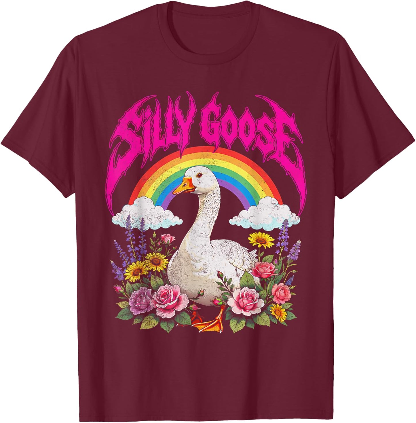 Silly Goose Heavy Metal T-Shirt - T-Shirt | Maroon