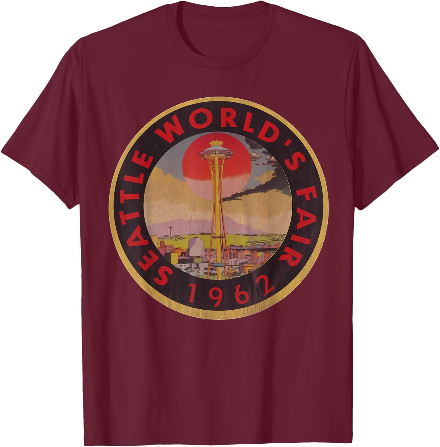 Seattle World's Fair Washington T-Shirt - T-Shirt | Maroon
