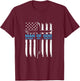 Man Of God Cross American Flag Jesus Christian T-Shirt - T-Shirt | Maroon