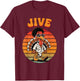 Jive Turkey Funny Thanksgiving Cool Retro 70s Afro Turkey T-Shirt - T-Shirt | Maroon
