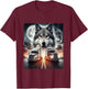 LKW mit Wolf T-Shirt - T-Shirt | Maroon