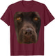 Chocolate Lab Lovers Dark Brown Dog Face Costume Women Kids T-Shirt - T-Shirt | Maroon