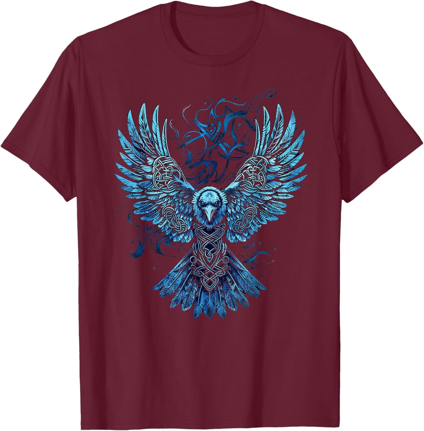 Odin's Raven Viking Valhalla Viking Mythology T-Shirt - T-Shirt | Maroon