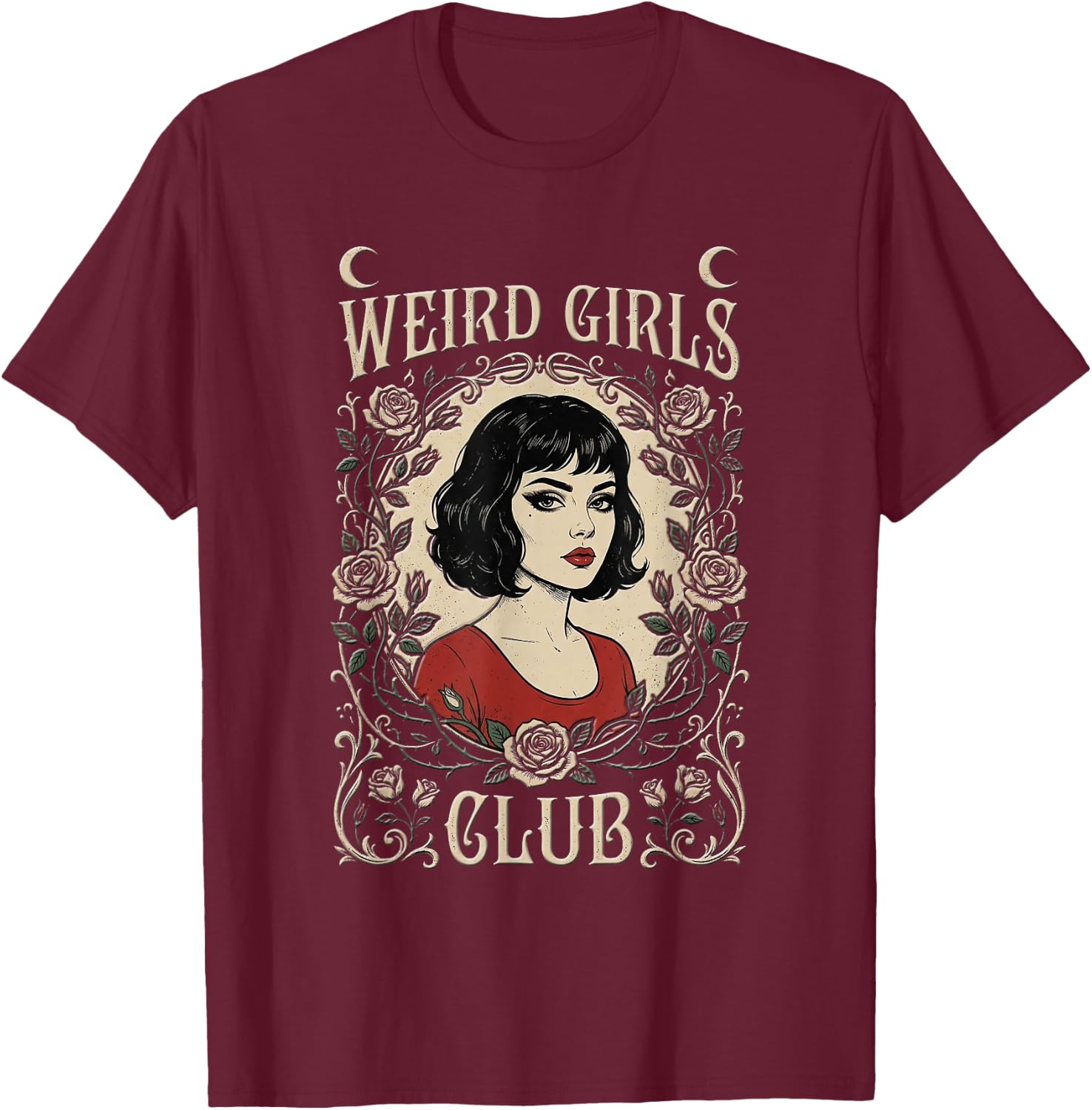 Weird Girls Club T-Shirt - T-Shirt | Maroon