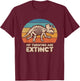 30th Birthday Gift, Dinosaur Lover, Distressed Retro Vintage T-Shirt - T-Shirt | Maroon