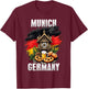 Munich Germany Souvenir German Flag Oktoberfest Travel T-Shirt - T-Shirt | Maroon