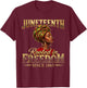 Juneteenth Black Women Rooted in Freedom Juneteenth T-Shirt - T-Shirt | Maroon