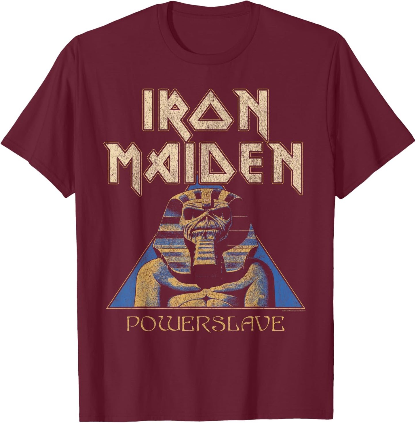 Iron Maiden Pyramid Sphinx Navy T-Shirt - T-Shirt | Maroon