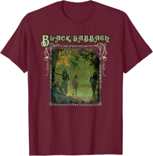 Black Sabbath Official Tree Photo Framed Black , black T-Shirt - T-Shirt | Maroon