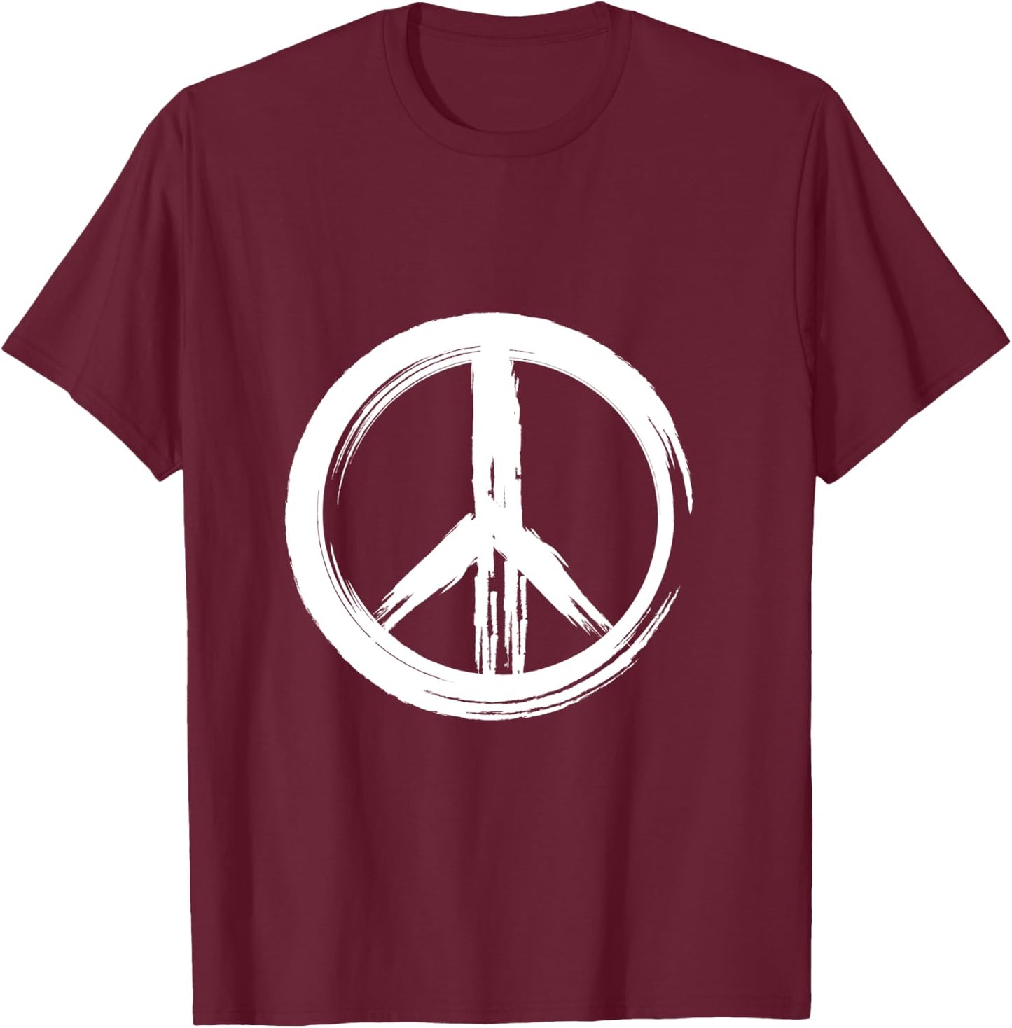 Symbole zen de la paix Manche Longue T-Shirt - T-Shirt | Maroon