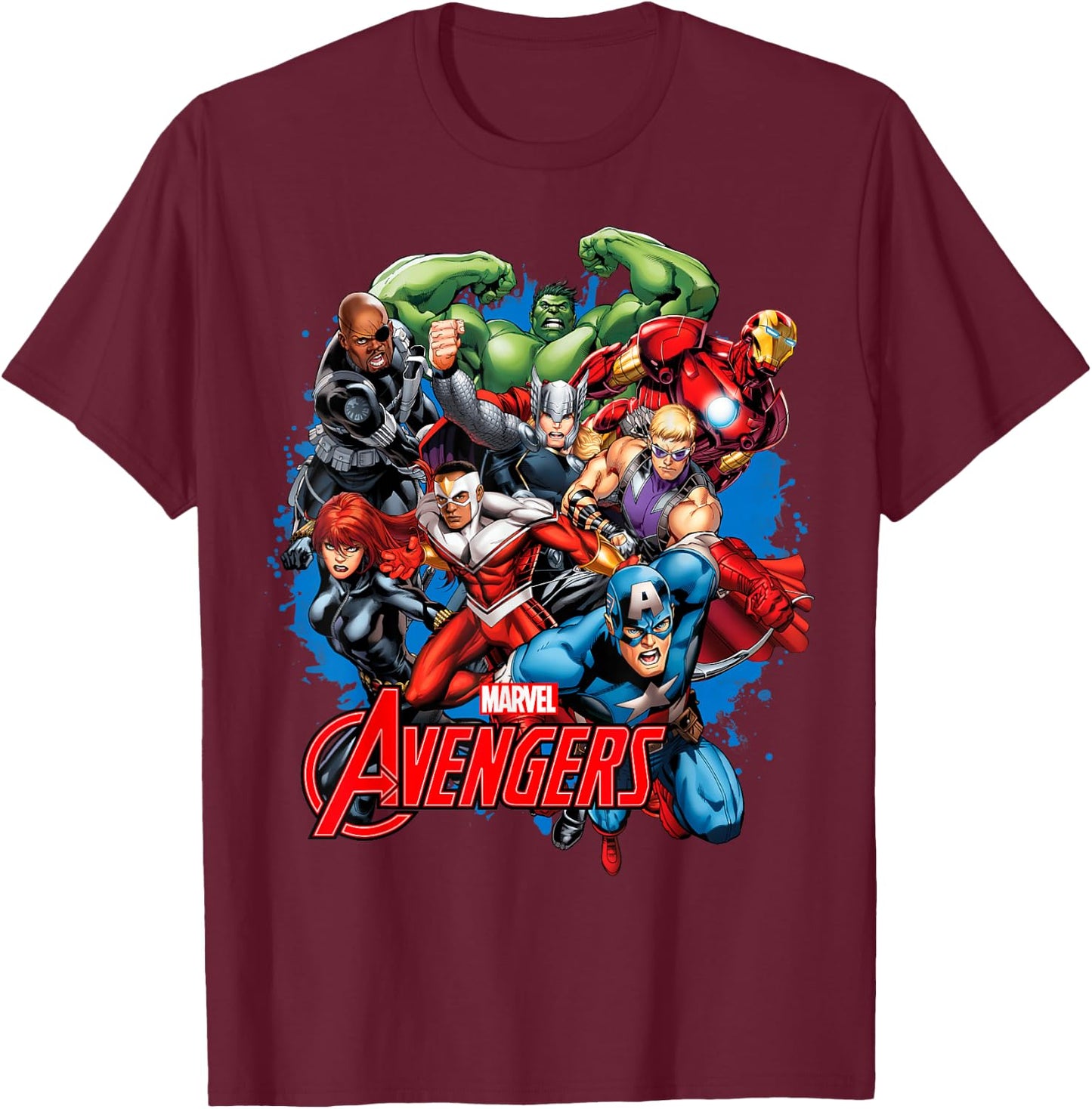 Marvel Avengers Classic Action Graphic T-Shirt - T-Shirt | Maroon