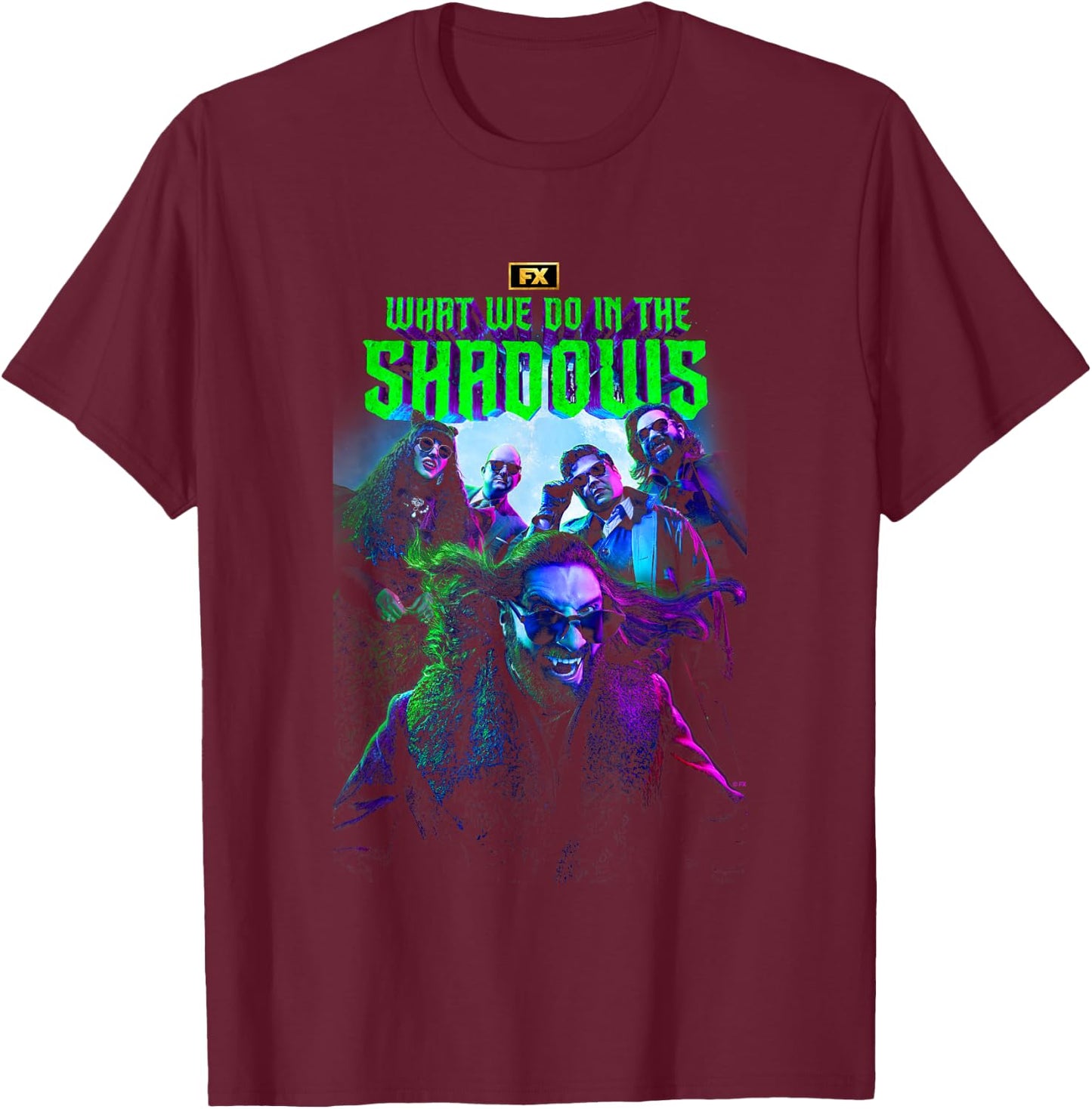 What We Do In The Shadows Vampire Cast T-Shirt - T-Shirt | Maroon