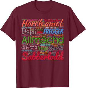 Salat Frankreich Worte T-Shirt - T-Shirt | Maroon
