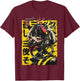KuraCore Japan Streetwear Cyberpunk Y2K Techwear Retro Manga Anime Schwarz S T-Shirt - T-Shirt | Maroon