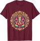 Ganesh Symbol Yoga Hindu Elephant God Ganesh Puja , Black, S T-Shirt - T-Shirt | Maroon