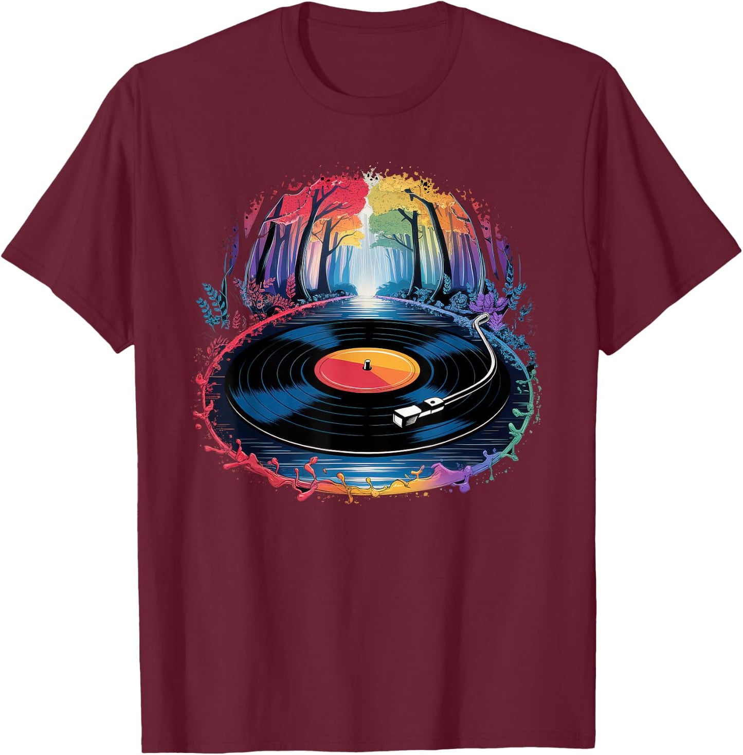 Vinyl Vinyl Switch Turntable Vintage Platinum T-Shirt - T-Shirt | Maroon