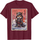 Samurai Dog Graphic, Fun Japanese Art Kawaii Dog Men Women Kids T-Shirt - T-Shirt | Maroon