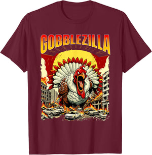 Fall & Thanksgiving Shirts Gobblezilla - Thanksgiving Day Fall Holiday T-Shirt - T-Shirt | Maroon
