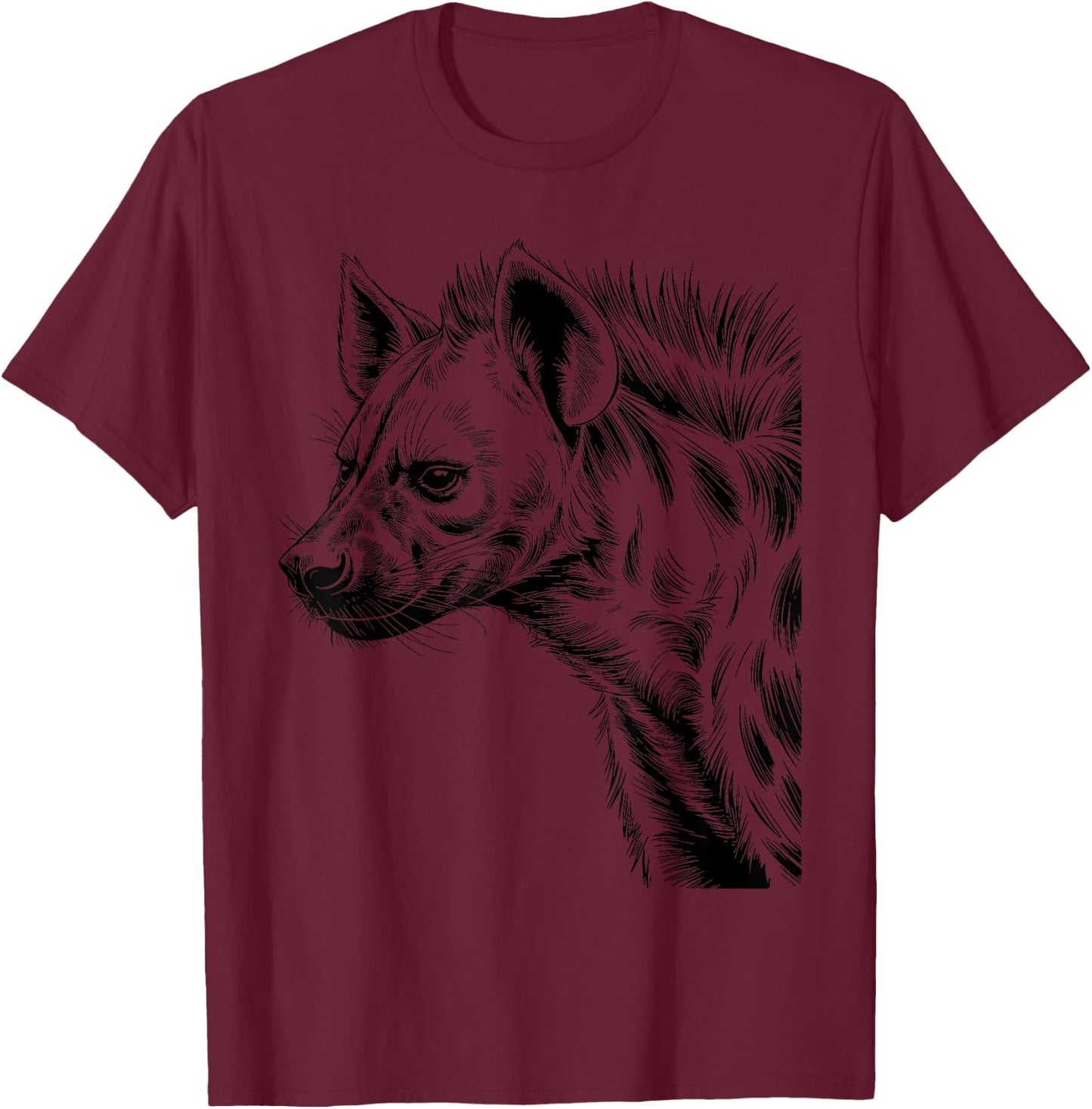 Cool Hyena Art Women Kids Africa Safari Hyena Lovers T-Shirt - T-Shirt | Maroon