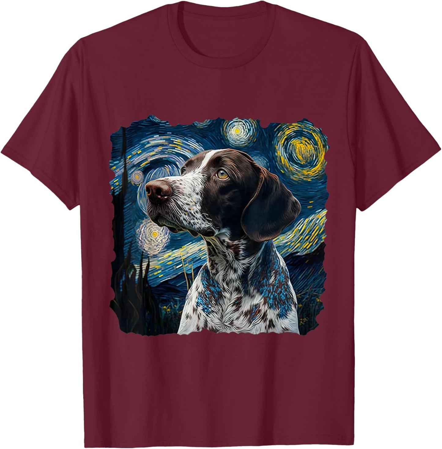 German Shorthair Pointer Funny GSP DAD MOM T-Shirt - T-Shirt | Maroon