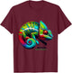 Chameleon Mood Matcher Colorful Reptile Camouflage T-Shirt - T-Shirt | Maroon