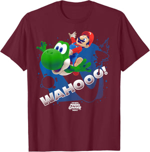 The Super Mario Galaxy Movie Wahoo Star Ride Journey T-Shirt - T-Shirt | Maroon