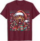 Christmas Pit bull Xmas Pit Bull Mom Dog Lover Santa T-Shirt - T-Shirt | Maroon