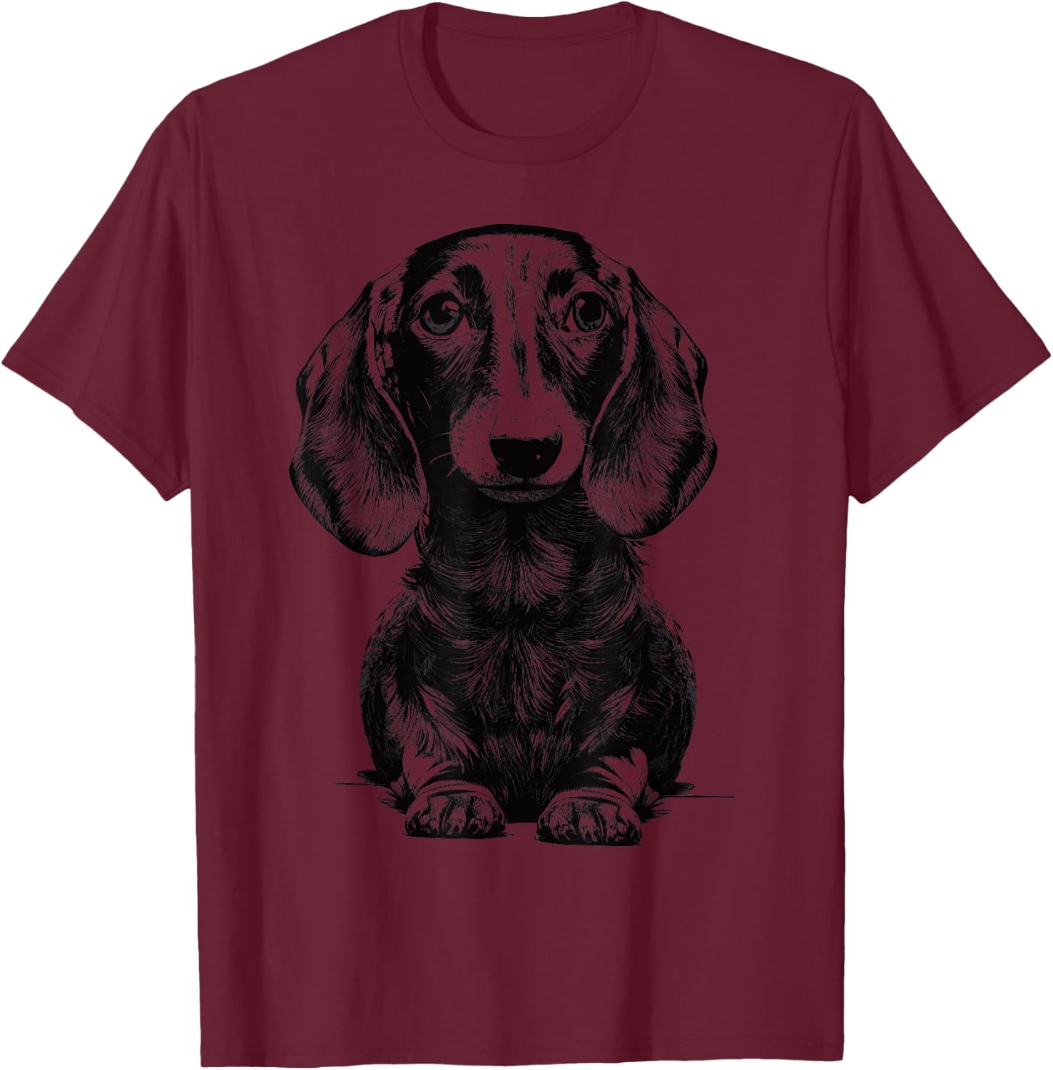 Dachshund, Wiener Dog Puppy, Doxie Mom T-Shirt - T-Shirt | Maroon