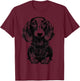 Dachshund, Wiener Dog Puppy, Doxie Mom T-Shirt - T-Shirt | Maroon
