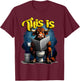 This Is Bullcrap Sitting On A Toilet T-Shirt - T-Shirt | Maroon