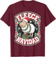 Funny Sheep Winter Christmas Fleece Navidad T-Shirt - T-Shirt | Maroon