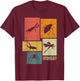 Entomologie Entomologe Insekten Silhouetten T-Shirt - T-Shirt | Maroon