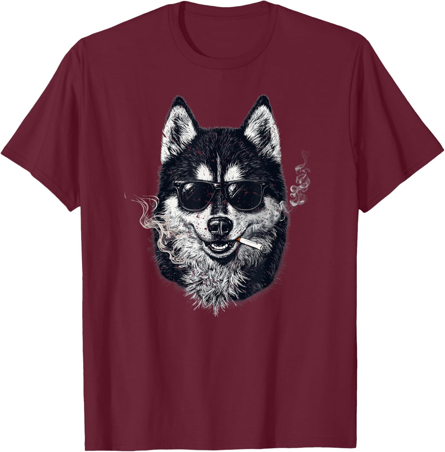 Lustiger Hund mit Aufschrift "Best Husky Dad Ever" für Männer und Jungen T-Shirt - T-Shirt | Maroon